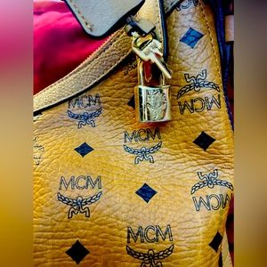 MCM Cognac Shoulder Bag.